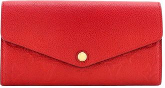 Louis Vuitton Red Monogram Empreinte Leather Sarah Wallet Nm (Authentic Pre- Loved)