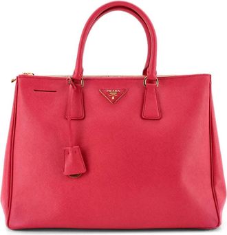 Prada Double Zip Lux Saffiano Leather Large tote bag - Roze