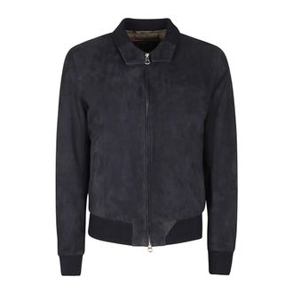 STEWART Heren, Jassen, Blauw, Maat: L Leer