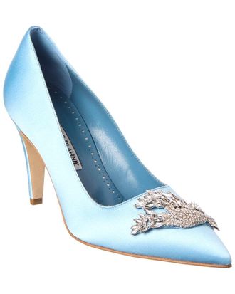 Manolo Blahnik Palos 90 Satin Pump