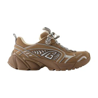Balmain Womens Cosmic Dust Sneaker Beige Calfskin