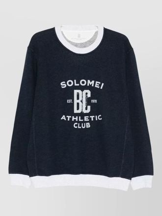 Brunello Cucinelli ribbed cotton and linen sweatshirt