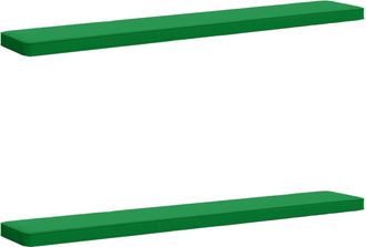 vidaXL Cojines Para Banco De 2 Piezas Vught 2 Pcs 100% Poli&eacute;ster Verde Vidaxl
