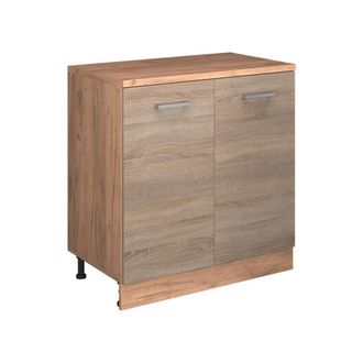 Vicco Armario De Cocina Para Techo Inclinado R-line, Sonoma, 80 Cm Sin Inclinaci&oacute;n Con 2 Puertas, Vicco