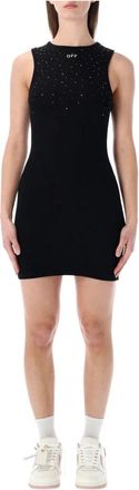 Off-white Rowing Mini Dress Swarosly - Dames - Korte kleedjes - Zwart - S - Leer - Kleedjes