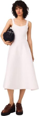 Maje Knit midi dress in White at Nordstrom, Size 36 Eu