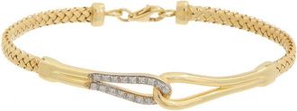 Meshmerise 18K Gold 0.12 Ct. Tw. Diamond Bracelet
