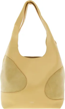 Ferragamo Cut-Out Detailing Hobo Bag in Butter