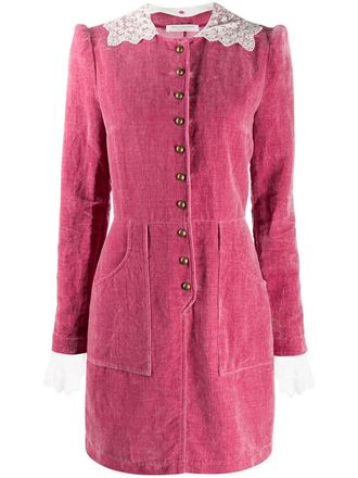 Philosophy di Lorenzo Serafini Jurk met kanten kraag - Roze