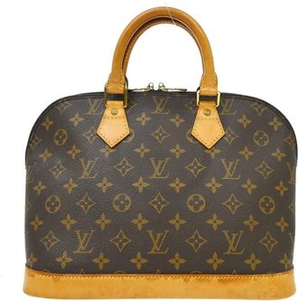 Louis Vuitton Alma Monogram Canvas Brown Canvas Handbag (Pre-Owned)