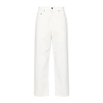 Golden Goose Straight Jeans, male, White, Size: W31 Star Stud White Denim Pants