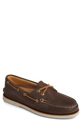 Sperry Top-Sider Gold Cup Authentic Original Boat Shoe in Dark Brown Leather at Nordstrom, Size 8