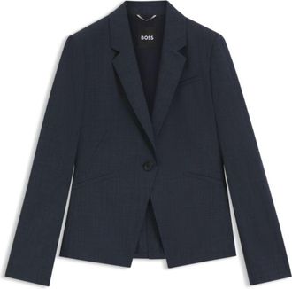 BOSS Melange slim-fit blazer in virgin wool