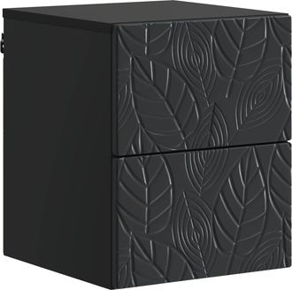 vidaXL Mesita De Noche De Pared Negro 34,5 X 33 X 40 Cm Vidaxl