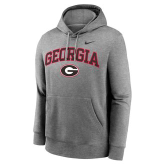 Nike Georgia Arch Nike Mens College Pullover Hoodie in Grey | NKDK06GNGB-Y48