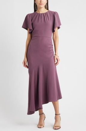 Chelsea28 Asymmetric Crepe Maxi Dress in Purple Serum at Nordstrom Rack, Size Medium