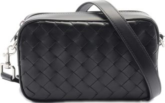 Bottega Veneta 2020s Intrecciato leather shoulder bag - Black