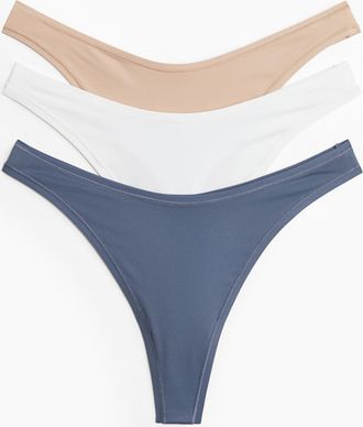 H&M 3er-Pack Tangas aus Mikrofaser - Blue