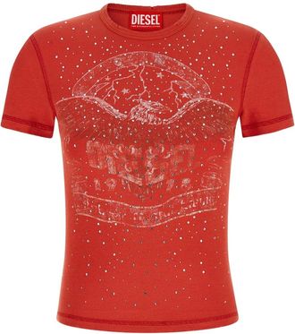 Diesel Mujer, Camisetas, Rojo, Talla: M
