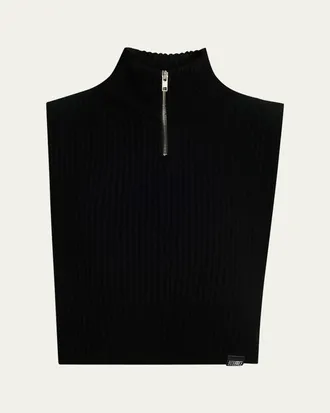Maison Margiela Cropped Wool-Blend Sweater Vest