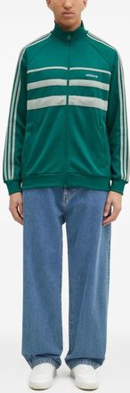 adidas embroidered-logo jacket - men - Fabric - L - Green