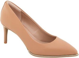 BCBGeneration Clara Chain Pointed Toe Pump in Tan at Nordstrom, Size 9.5