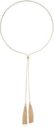 Ettika Double Chain Tassel Bolo Necklace in Gold at Nordstrom Rack