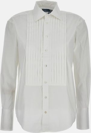 Ralph Lauren White Pleated Shirt