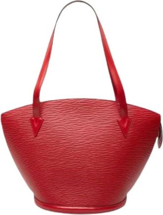 Louis Vuitton Pre-owned Bucket Bags, female, Red, Size: ONE SIZE Pre-owned Epi Saint Jacques GM