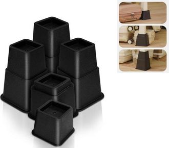 No Brand Juego De 8 Piezas De Patas Met&aacute;licas Rectangulares Para Muebles, Patas De Repuesto Para Mesas Y Sof&aacute;s