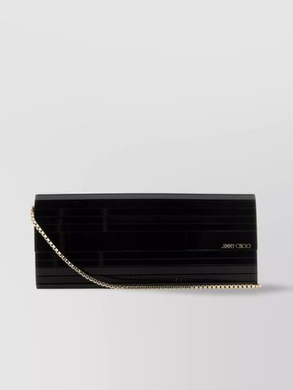Jimmy Choo London acrylic sweetie clutch chain strap