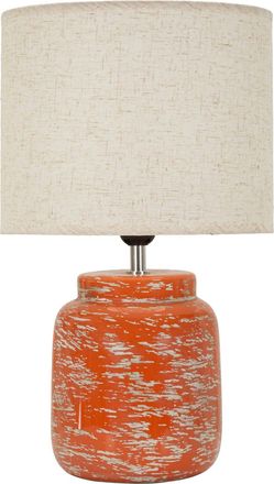 Mauro Ferretti L&aacute;mpara de mesa naranja contempor&aacute;nea, 27 x 47,5 cm