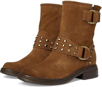 Naturalizer Optimus Womens Motocross Boots Dark Chestnut Stud Suede : 10.5 M (B), Leather