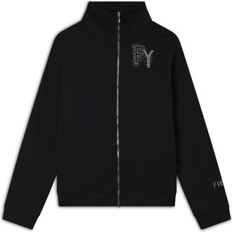 Freddy Felpa Zip e Collo Alto con dettaglio Effetto Seta