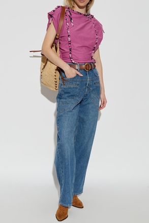 Isabel Marant Zohra Top, Womens, Pink