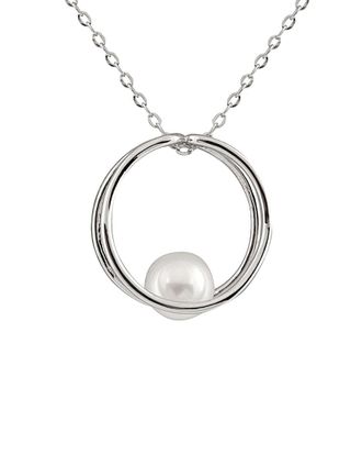 Splendid Pearls Silver 7-8mm Freshwater Pearl Pendant Necklace