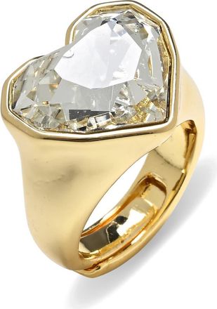 Eye Candy Los Angeles Gabi Cubic Zirconia Heart Statement Ring in Gold at Nordstrom Rack