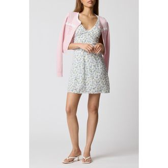 Florence By Mills Floral Print Sleeveless Minidress in Peonie at Nordstrom, Size Xx-Large