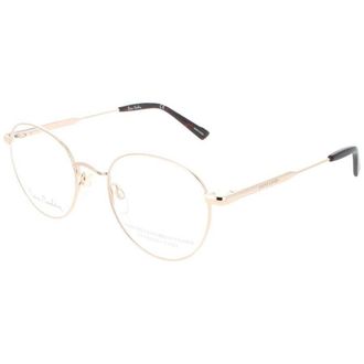 Pierre Cardin Mens Gold Tone Rectangular Eyeglass Frames PC68770J5G52