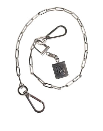 Dolce & Gabbana Logo Charm Chain Belt Buckle - Silver