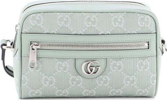 Gucci Green Denim Ophidia Shoulder Bag Nm Gg (Authentic Pre-Loved)