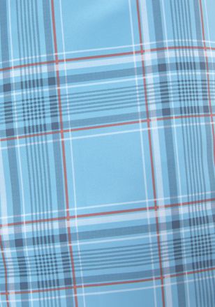 H.I.S Badeshorts H.I.S Karo, Herren, Gr. XXL (58/60), Lang, blau (hellblau (langgr&ouml;sse)), Microfaser, Microfaser, Polyester, kariert, Badehosen Badeshorts, 