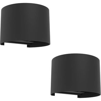 Loops 2 PACK Stylish Black Wall Light for Indoor Home Decor - Model 901844
