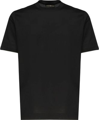 Giuliano Galiano Zwarte Crew Neck T-shirts en Polos - Heren - T-shirts - Zwart - XL - Tops