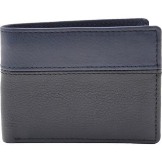 Robert Graham Two Tone Bifold Leather Wallet in Black/Navy at Nordstrom Rack