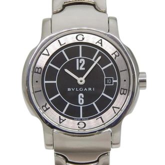 Bulgari Pre-owned Solo Tempo Roestvrij Stalen Horloge - Dames - Vintage Horloges - Zwart - ONE Size - Vintage
