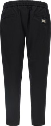 Dolce & Gabbana Logo-Plaque Trousers - Black