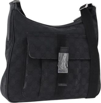 Gucci Pre-owned Canvas gucci-bags - Dames - Vintage Schoudertas - Zwart - ONE Size - Vintage