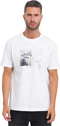 HUGO BOSS Hombre, Camisetas, Blanco, Talla: 2XL