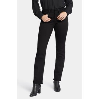 NYDJ Marilyn Straight Leg Jeans in Black at Nordstrom, Size 16P